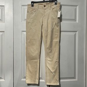 👖Anthropologie Off-White Slim Boyfriend Cropped Pants🤍